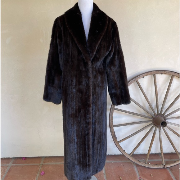 RALPH LAUREN by THE TEPPER COLLECTION NEW YORK Vtg Mahogany Mink Long Coat Nice! - Picture 14 of 14